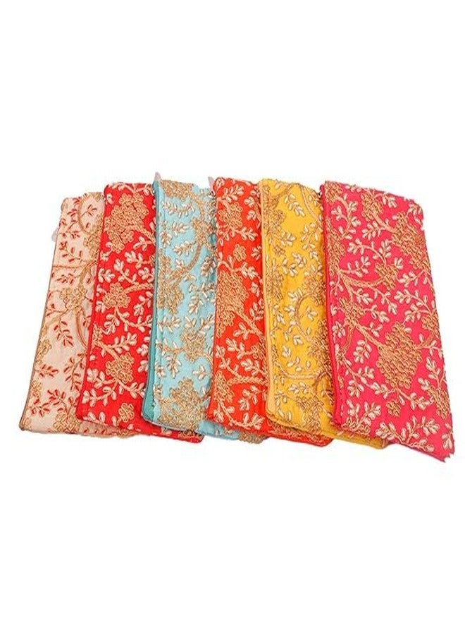 AT Ankit Traders Traditional Embroidered Zipper Purse for Women Pack of 12 | Return Gifts for Baby Shower, Haldi, Mehendi, Wedding | Multicolor Ethnic Pouch Set - Image 1